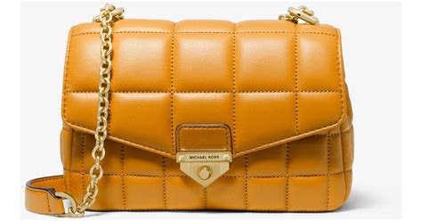 michael kors quilted bag small|Michael Kors soho shoulder bag.